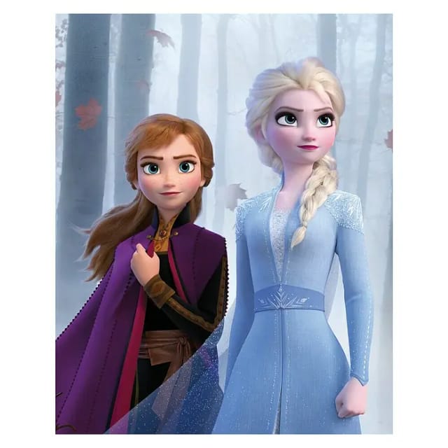 Komar Wandbild Frozen Sisters Wood 40 x 50 cm