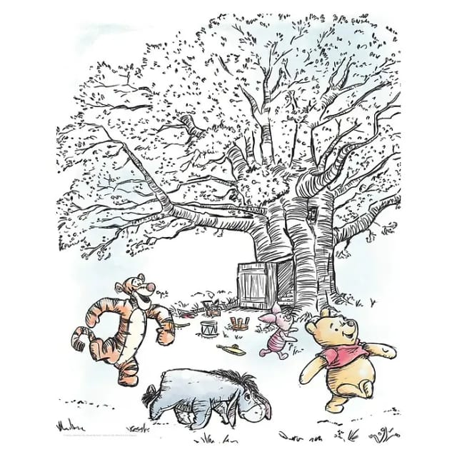 Komar Wandbild Winnie Pooh Playground 30 x 40 cm