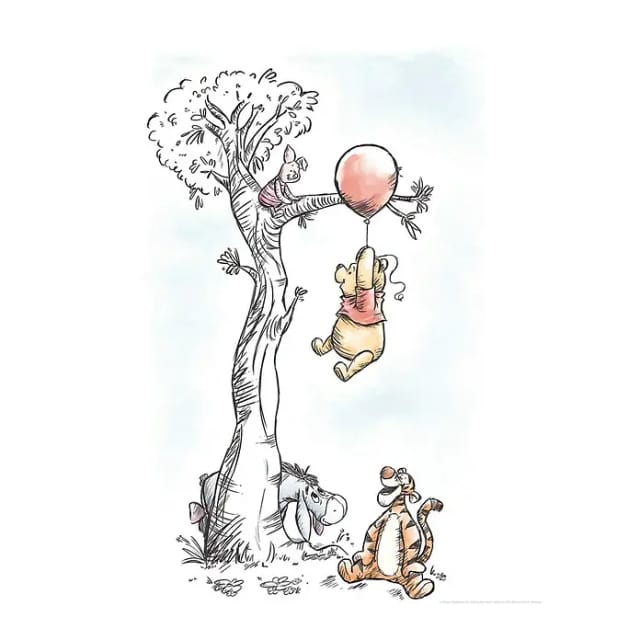 Komar Wandbild Winnie Pooh Hang on 40 x 50 cm