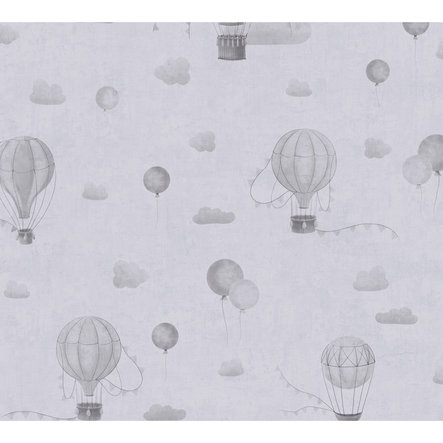 A.S. Creation Vliestapete Ballons 10,05 m x 0,53 m Grau FSC®