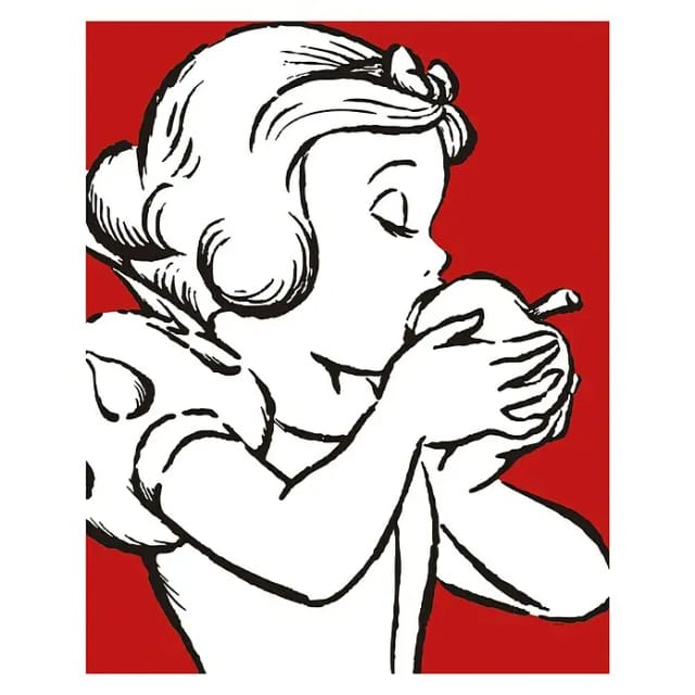 Komar Wandbild Snow White Red 40 x 50 cm