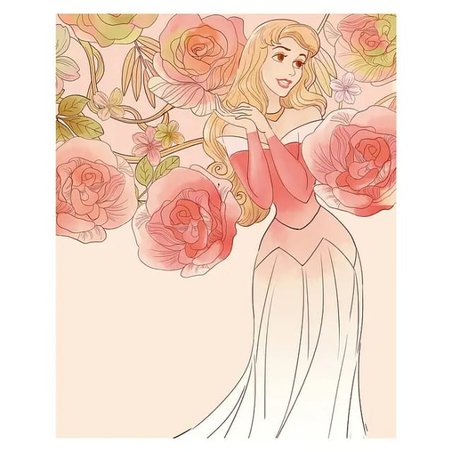 Komar Wandbild Sleeping Beauty Roses 50 x 70 cm