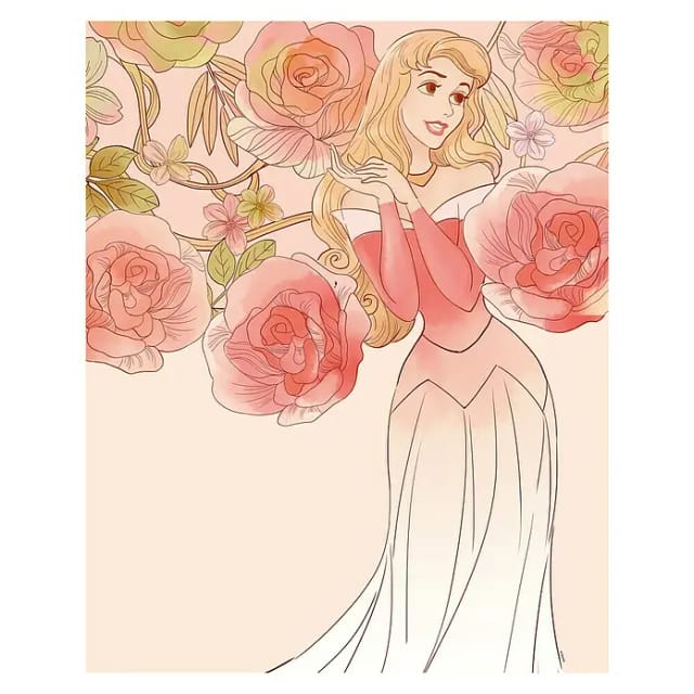 Komar Wandbild Sleeping Beauty Roses 30 x 40 cm
