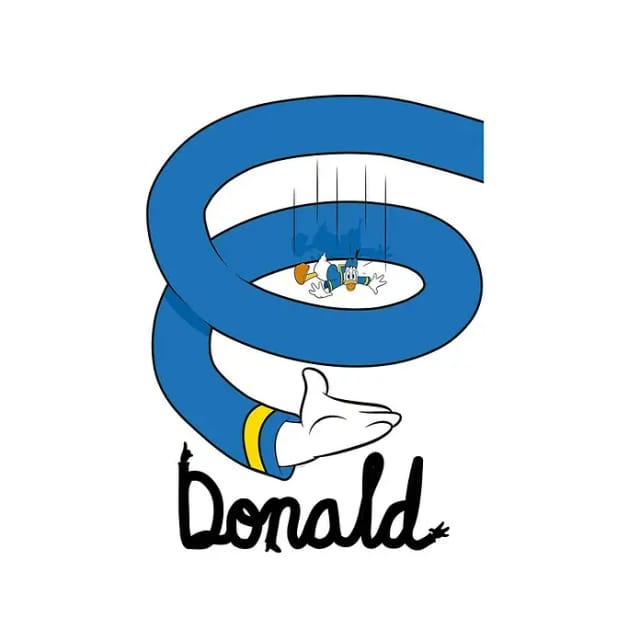 Komar Wandbild Donald Spiral 30 x 40 cm