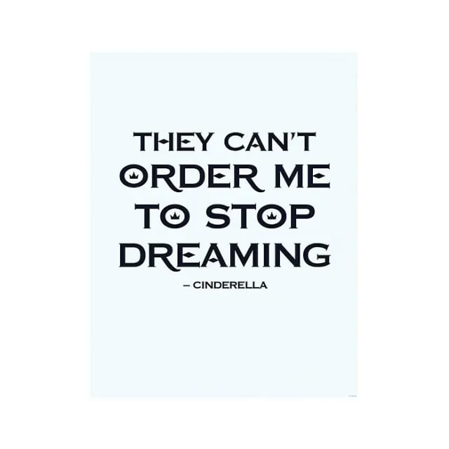 Komar Wandbild Cinderella Quote 40 x 50 cm