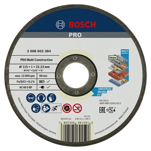 Bosch Trennscheibe Multi Construction Rapido Ø 115 mm x 1 mm x 22,23 mm
