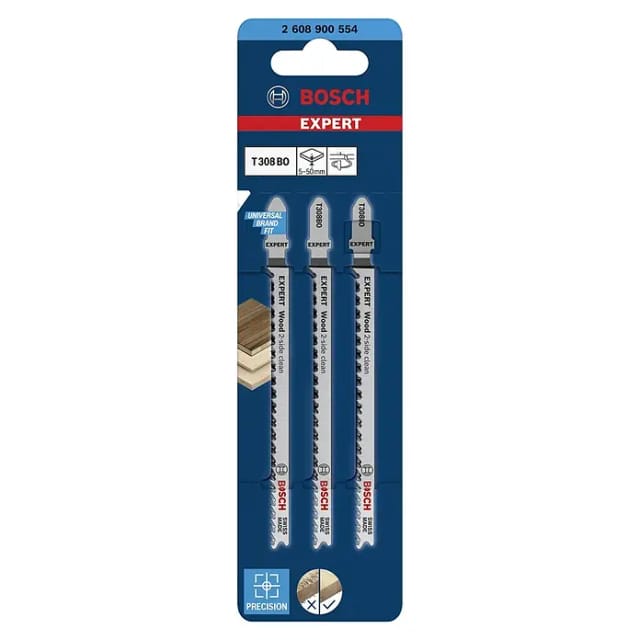 Bosch Expert Stichsägeblätter für Holz T308BO 3 Stück