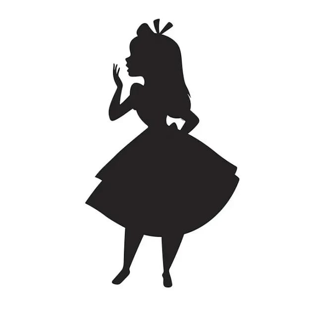 Komar Wandbild Alice Silhouette 50 x 70 cm