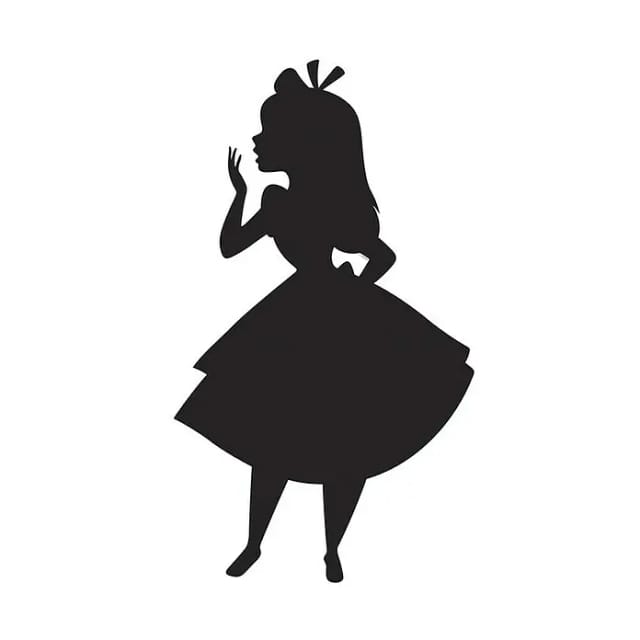 Komar Wandbild Alice Silhouette 40 x 50 cm