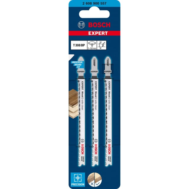 Bosch Expert Stichsägeblätter für Holz T308BP 3 Stück
