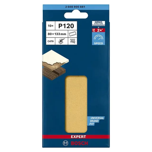 Bosch Expert Schleifblatt C470 80 x 133 mm K120 10 Stk.