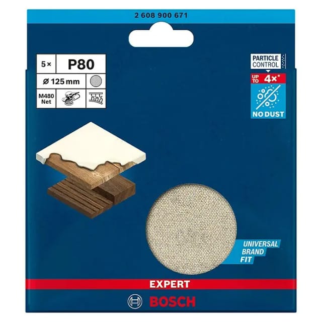 Bosch Expert Netzschleifblatt M480 Ø 125 mm K80 5 Stück