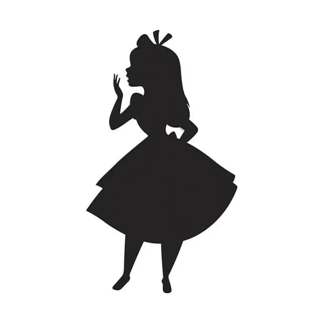 Komar Wandbild Alice Silhouette 30 x 40 cm