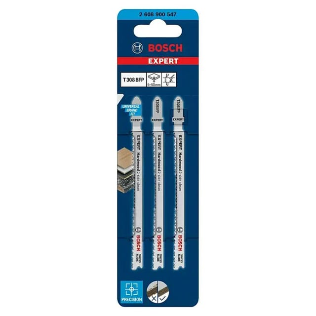 Bosch Expert Stichsägeblätter für,aminierte Arbeitsplatten T308BFP 3 Stück
