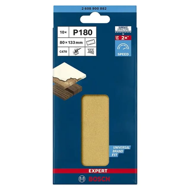 Bosch Expert Schleifblatt C470 80 mm x 133 mm K180 10 Stück