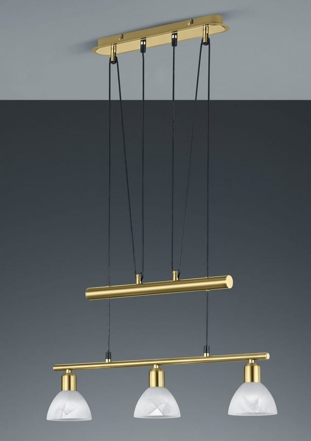 Trio LED-Jojo-Pendel Levisto Messing matt