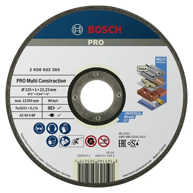 Bosch Trennscheibe Multi Construction ACS 60V Ø 125 mm x 1 mm x 22,23 mm