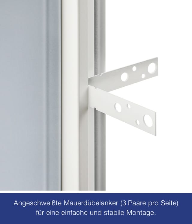 ZK-Tür-Element eingehängt Verzinkt 875 mm x 1875 mm x 80 mm DIN Links