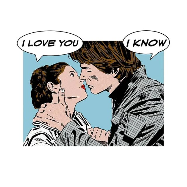 Komar Wandbild Star Wars Leia Han 40 x 30 cm