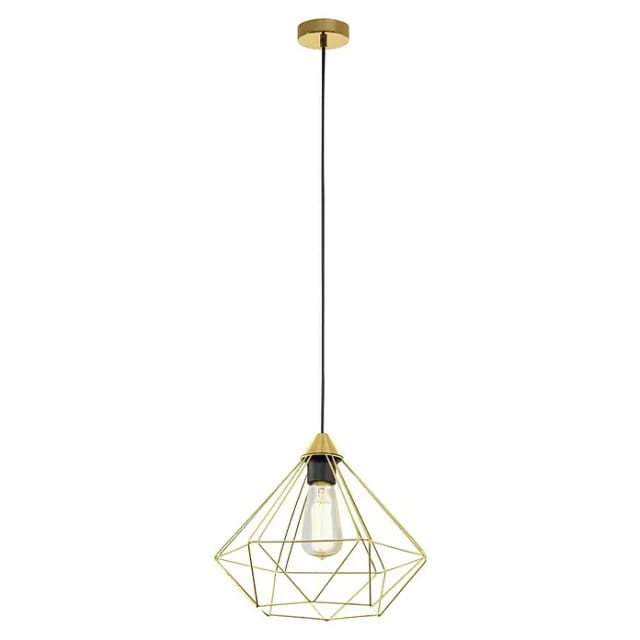 Eglo Pendelleuchte Tarbes Messing Gebürstet Gold-Schwarz Ø 32,5x110 cm 1-flammig