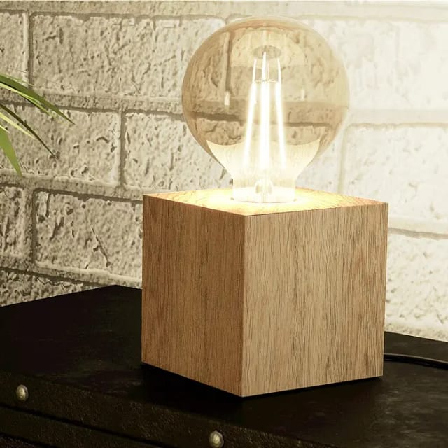 Eglo Tischleuchte Prestwick 2 Braun Ø 9,5 cm x 9,5 cm 1-flammig