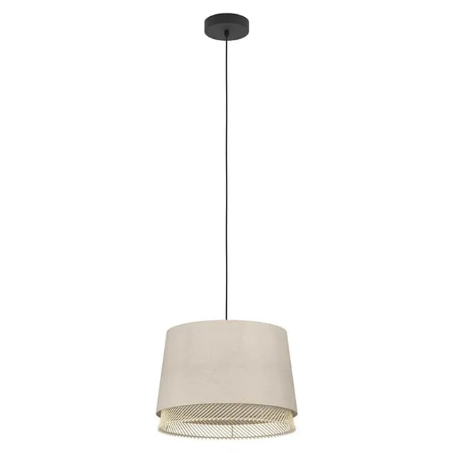 Eglo Pendelleuchte Tabley Schwarz Ø 38 cm x 110 cm 1-flammig