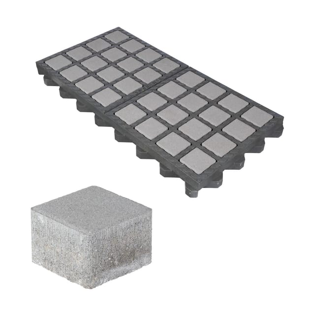 HL Drainpflaster Füllstein 7,4 cm x 7,4 cm x 4,9 cm Steingrau