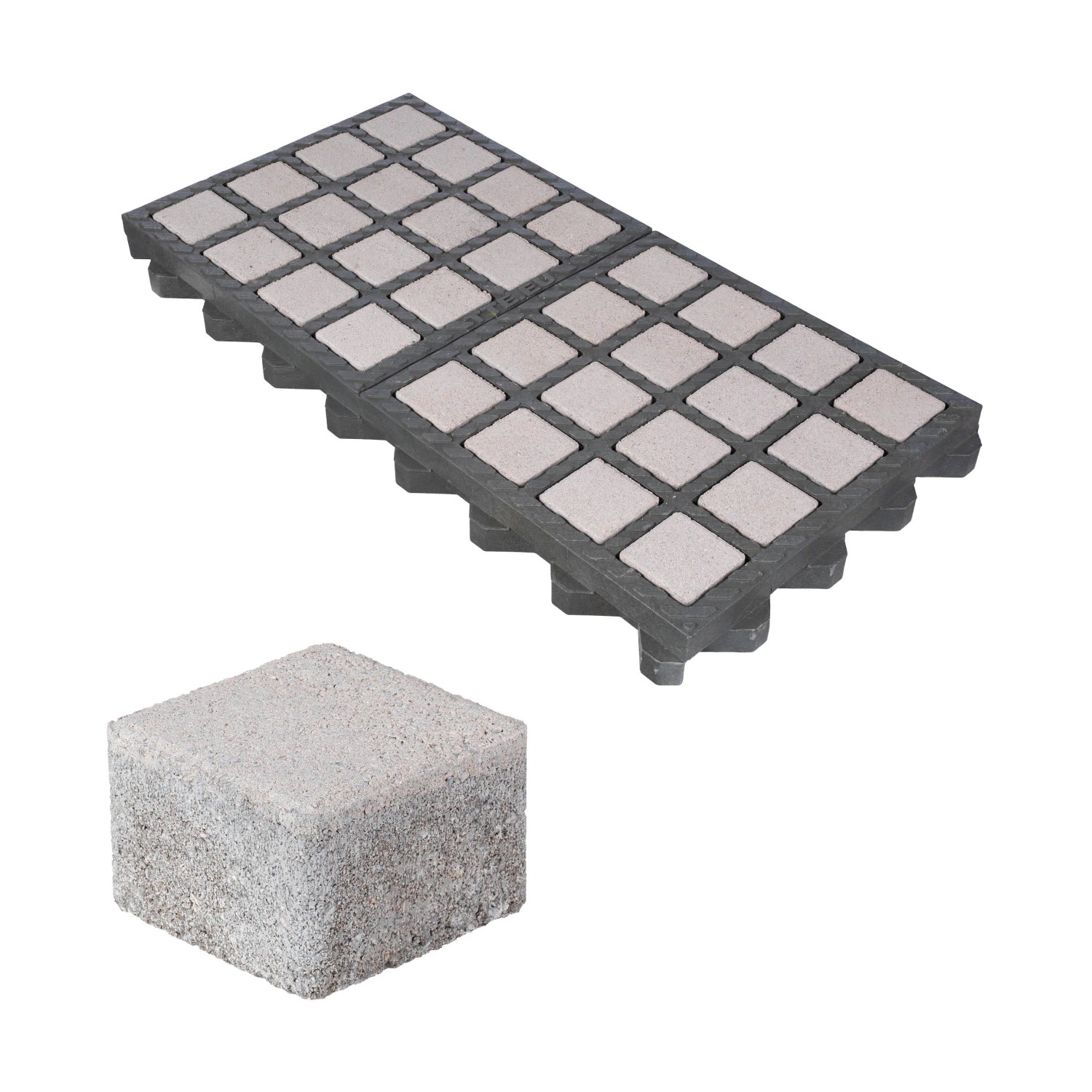 HL Drainpflaster Füllstein 7,4 cm x 7,4 cm x 4,9 cm Weiß