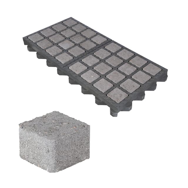 HL Drainpflaster Füllstein GRIP 7,4 cm x 7,4 cm x 5,1 cm Steingrau