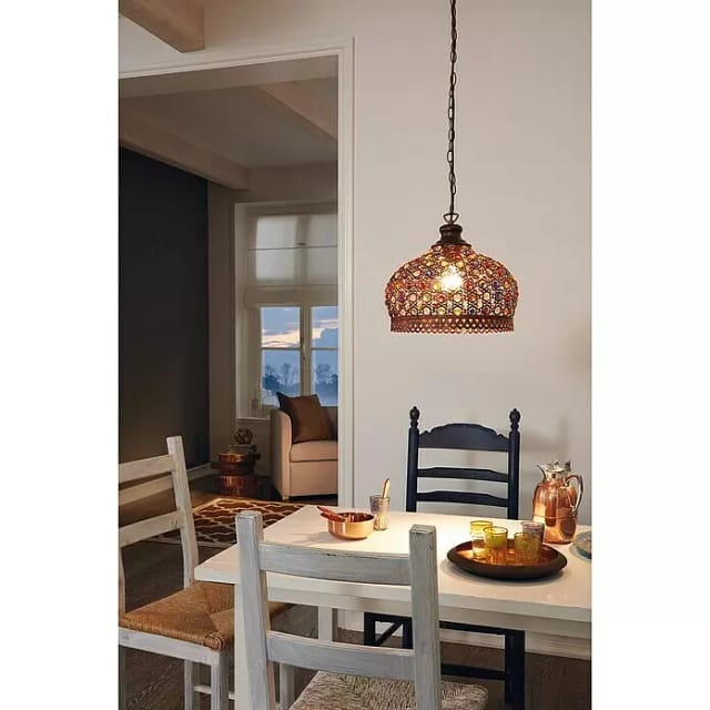 Eglo Pendelleuchte Jadida Kupferfarben Ø 33 cm x 110 cm 1-flammig