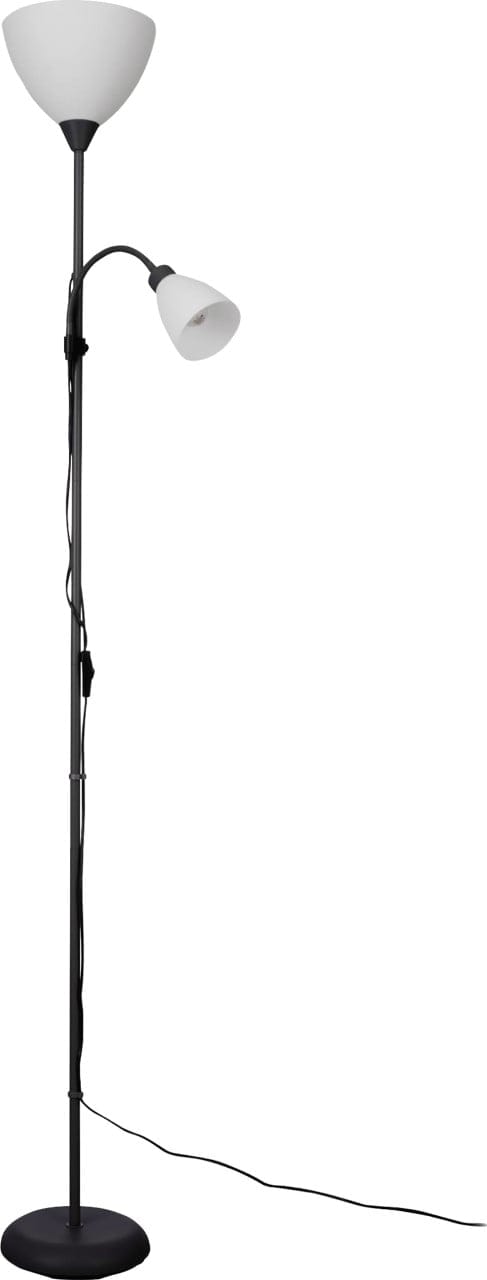 Eglo Stehleuchte Montanini-E Schwarz Ø 22,5 cm x 176 cm 2 flammig