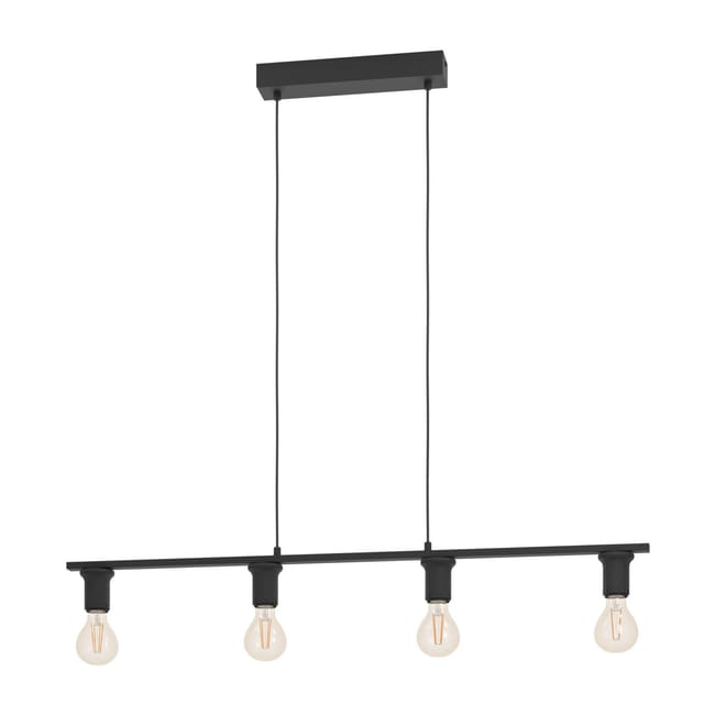 Eglo Pendelleuchte Capoliveri-E Schwarz 110 cm x 6 cm x 100,5 cm 4-flammig