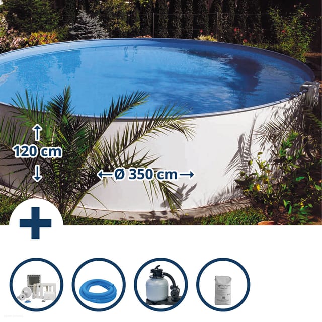 Summer Fun Stahlwand Pool-Set BAJA Aufstellbecken Ø 350 x 120 cm