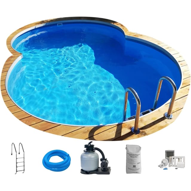 Summer Fun Stahlwand Pool-Set CANNES Tiefb. Achtf. 625 x 360 x 150cm