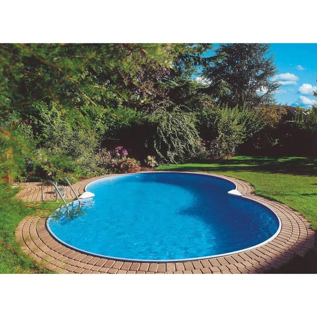 Summer Fun Stahlwand-Pool Calypso Einbau-u. Aufstellbecken Achtf. 525x320x150cm
