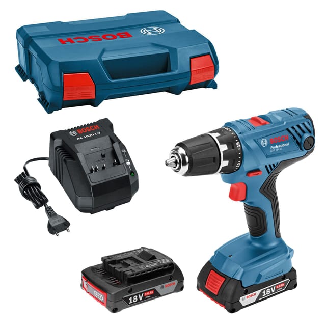 Bosch Professional Akku-Bohrschrauber GSR 18V-21 mit 2 Akkus & GAL in L-Case