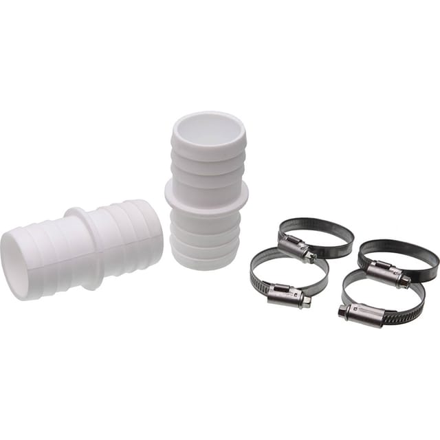 Summer Fun Schlauchverbinder von Ø32 mm auf Ø38 mm 2er Pack inkl.4 Schlauchklem.