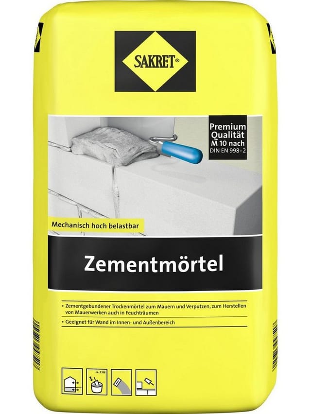 Sakret Zementmörtel Grau 10 kg
