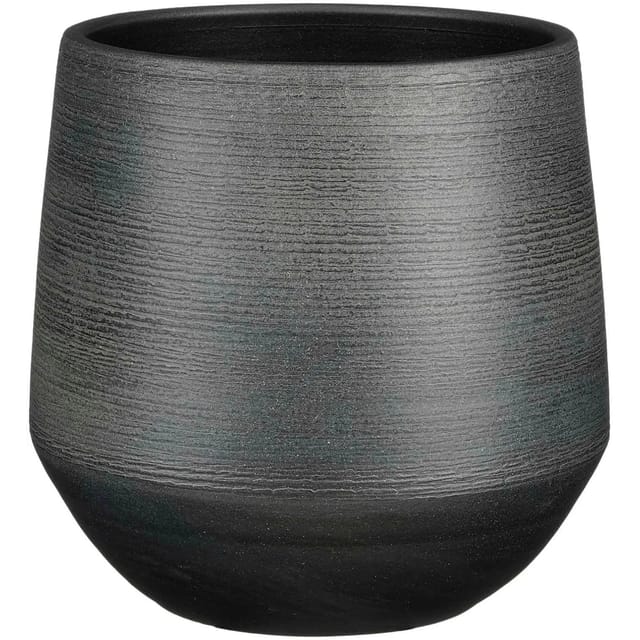 Mica Decorations Übertopf Evora Ø 24 cm x 23 cm Schwarz
