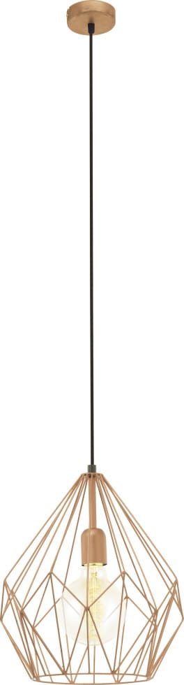 Eglo Pendelleuchte Carlton Kupferfarben Ø 31 cm x 110 cm 1-flammig