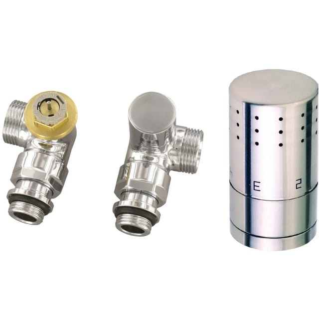 Ximax Thermostatset Winkelform Typ SX Winkeleck 15 mm Chrom