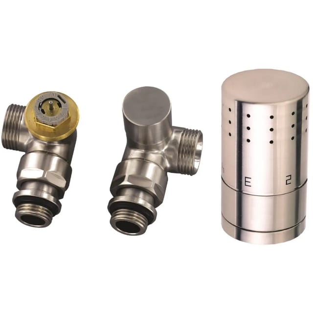 Ximax Thermostatset Winkelform Typ SX Winkeleck 15 mm Edelstahl