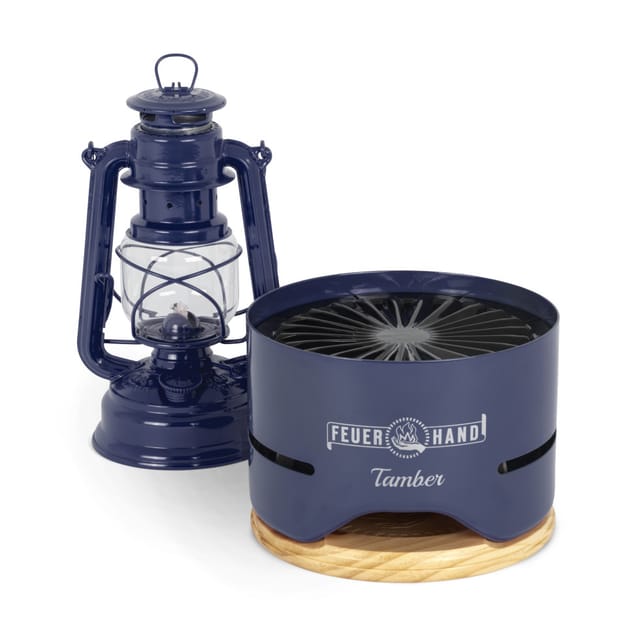 Feuerhand Tischgrill Tamber Ø 20 cm Kobaltblau