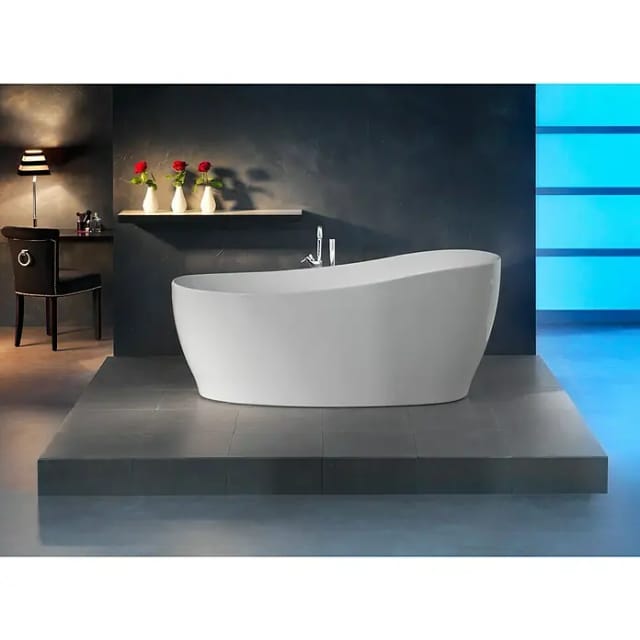 Freistehende Badewanne Aviva 180 cm x 85 cm Weiß