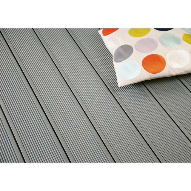 Kovalex WPC Terrassendiele Exklusiv Matt Grau 2,6 cm x 14,5 cm x 250 cm
