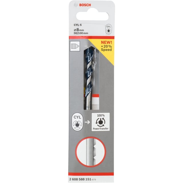 Bosch Betonbohrer Pro CYL-5 8 mm x 50 mm x 100 mm