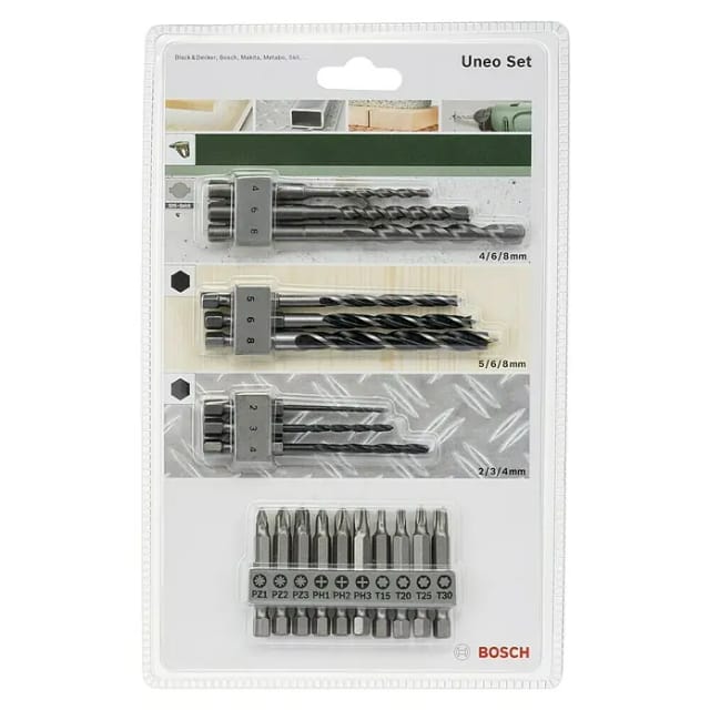 Bosch Bohrer-Set Uneo DIY Mixed-Set 19-teilig