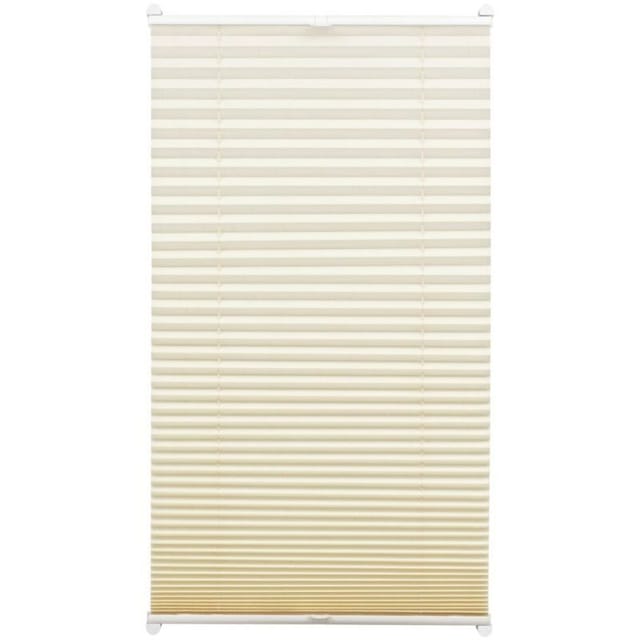 Gardinia EasyFix Plissee mit 2 Bedienschienen 50 cm x 130 cm Elfenbein