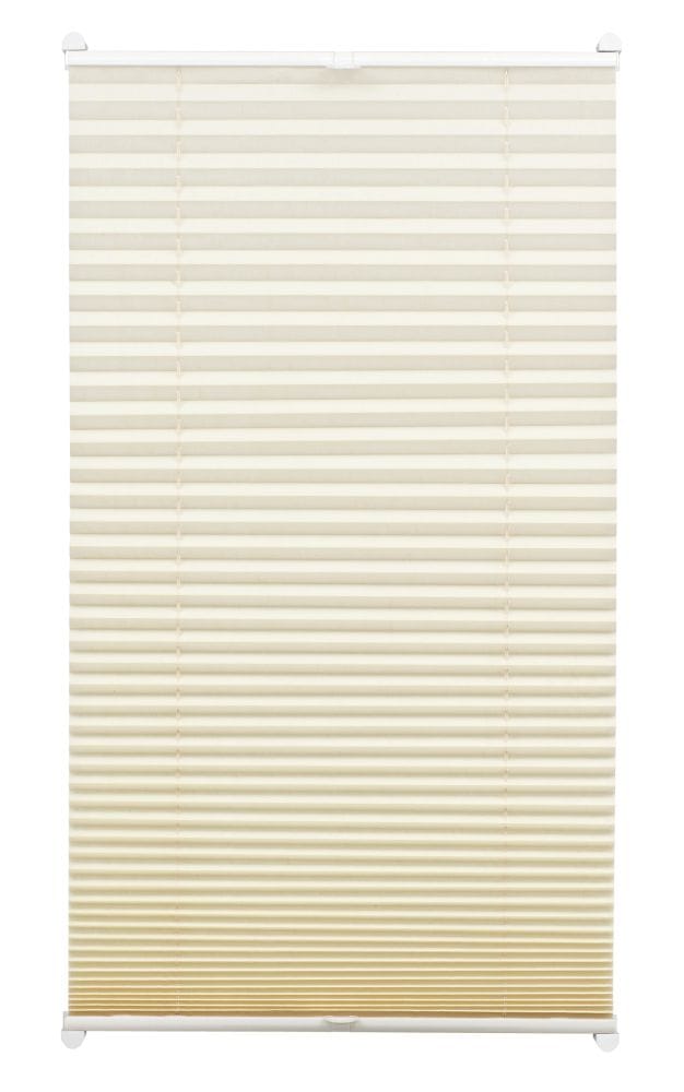 Gardinia EasyFix Plissee mit 2 Bedienschienen 80 cm x 130 cm Elfenbein