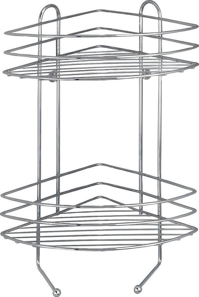 Wenko Exclusiv Eckregal 2 Etagen Chrom 43 cm x 23,5 cm x 30,5 cm